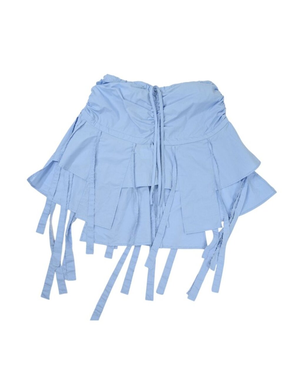 YEEL Unbalance Tassel Skirt in Blue